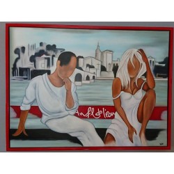 Couple au bord de l'eau